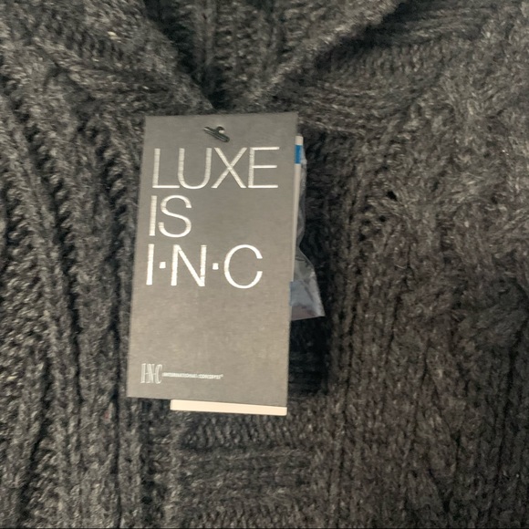 NWT INC Luxe Charcoal Gray Button Up Sweater XL - Picture 7 of 7